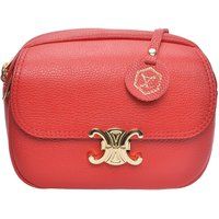 Rote Hobo-Tasche aus Leder