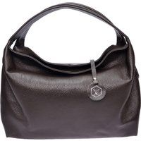Braune Hobo-Ledertasche mit Anhänger
