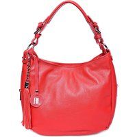 Rote Leder Shopper Tragetasche