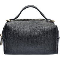 Schwarze Handtasche mit Struktur und Henkel