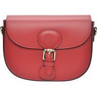 Rote Sattel Crossbody-Tasche aus Leder