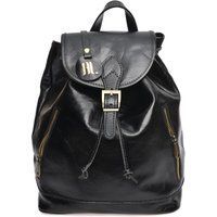 Lederrucksack mit Überschlag