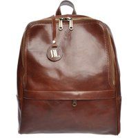 Lederrucksack mit Reißverschluss