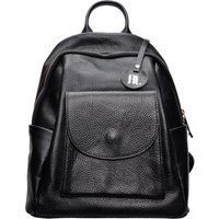Lederrucksack mit Klappentasche