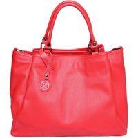 Rote Handtasche aus genarbtem Leder