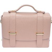 Rosa Satchel Tasche aus genarbtem Leder