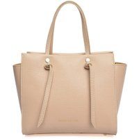 Strukturierte Leder Henkeltasche
