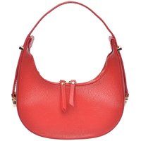 Rote Leder Schultertasche Hobo