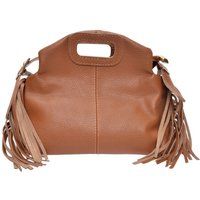Lederhandtasche mit Fransen