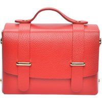 Rote Ledersatchel-Tasche