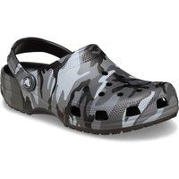 Crocs Classic Camouflage Clog Thermoplastische Männerclogs In Schwarz/Schiefergrau