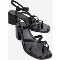 Lavish Leder Blockabsatz Sandale (Damen)