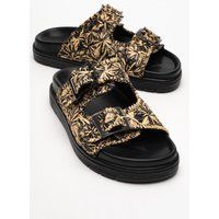 Milana Leder Double‑Strap Sandale (Women)