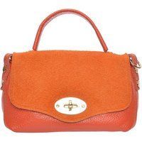 Orangefarbene Handtasche mit Henkel