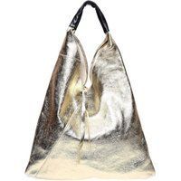 Metallic Goldener Leder Shopper Tragetasche