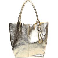 Metallic Goldene Leder Tragetasche