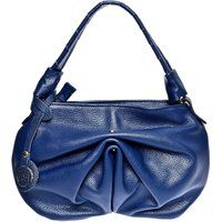 Geraffte Leder Hobo-Tasche