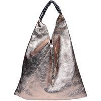 Metallic bronzene Schultertasche aus Leder