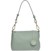 Grüne Leder Schulter Baguette Tasche