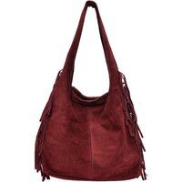 Wildleder Hobo Tasche mit Fransen