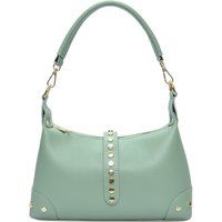 Elegante Schultertasche aus Leder mit Nieten