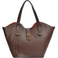 Elegante braune Leder Tragetasche