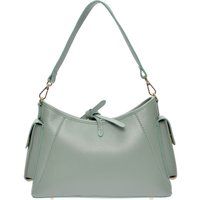 Mintgrüne Ledertasche für die Schulter