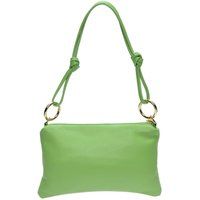 Grüne Lederschultertasche