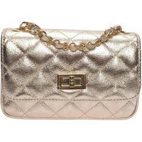 Gesteppte Metallic-Gold Crossbody Bag