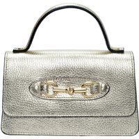 Metallic Henkeltasche aus Leder