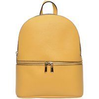 Gelber Leder-Rucksack mit Kuppelform