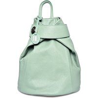 Mintgrüner Lederrucksack
