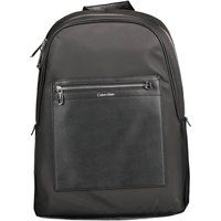 Eleganter schwarzer Nylonrucksack mit Tasche