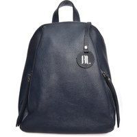 Rucksack aus genarbtem Leder mit Reißverschluss