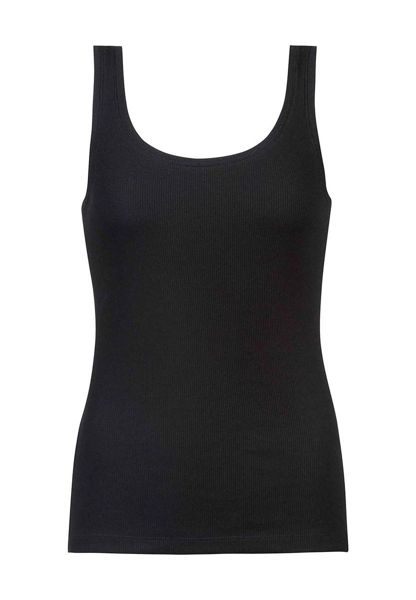 Geripptes Tanktop mit Rundhalsausschnitt