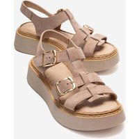 Loin Leder Plateau Sandale (Damen)
