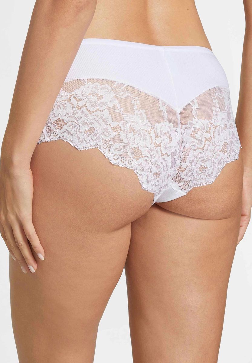 Taillenslip aus Bio-Baumwolle mit Spitze