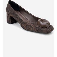 Mila Schnalle Eckige Zehenpartie Blockabsatz Pumps (Damen)