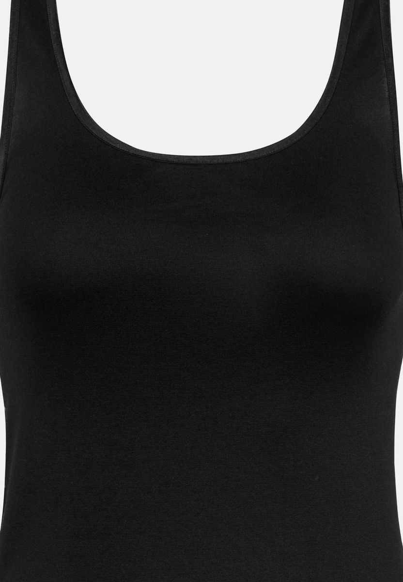 Klassisches schwarzes nahtloses Tanktop