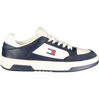 Weiße Court Style Sneakers mit Akzenten