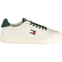 Weiße Court Style Sneakers mit Akzenten