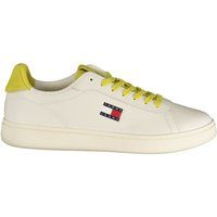Weiße Court Style Sneakers mit Akzenten