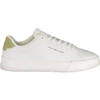 Weiße Court Style Sneakers mit Akzenten