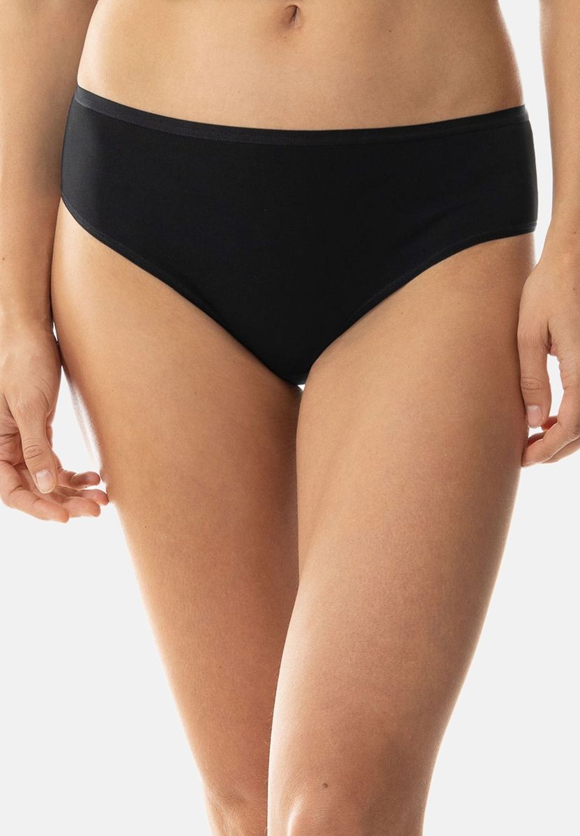 Klassische schwarze Midi-Slips im Doppelpack