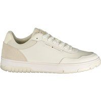 Saubere Weiße Leder Sneaker im Court-Stil