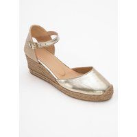 Aldea Leder-Plateauespadrille (Damen)