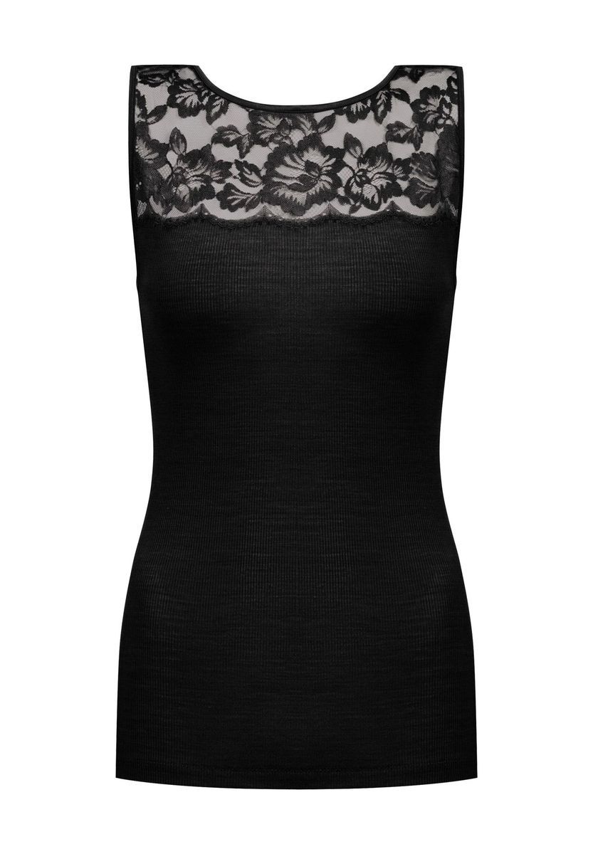 Tanktop mit floraler Spitze