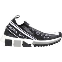 Schwarz-weiße Slipper-Sneakers
