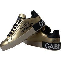 Goldene Metallic Low-Top Sneakers