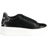 Schwarze Plateau-Sneakers